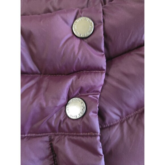 Lands End Puffer Jacket Womens Size Medium Feather Fill Purple Magenta - Picture 9 of 10